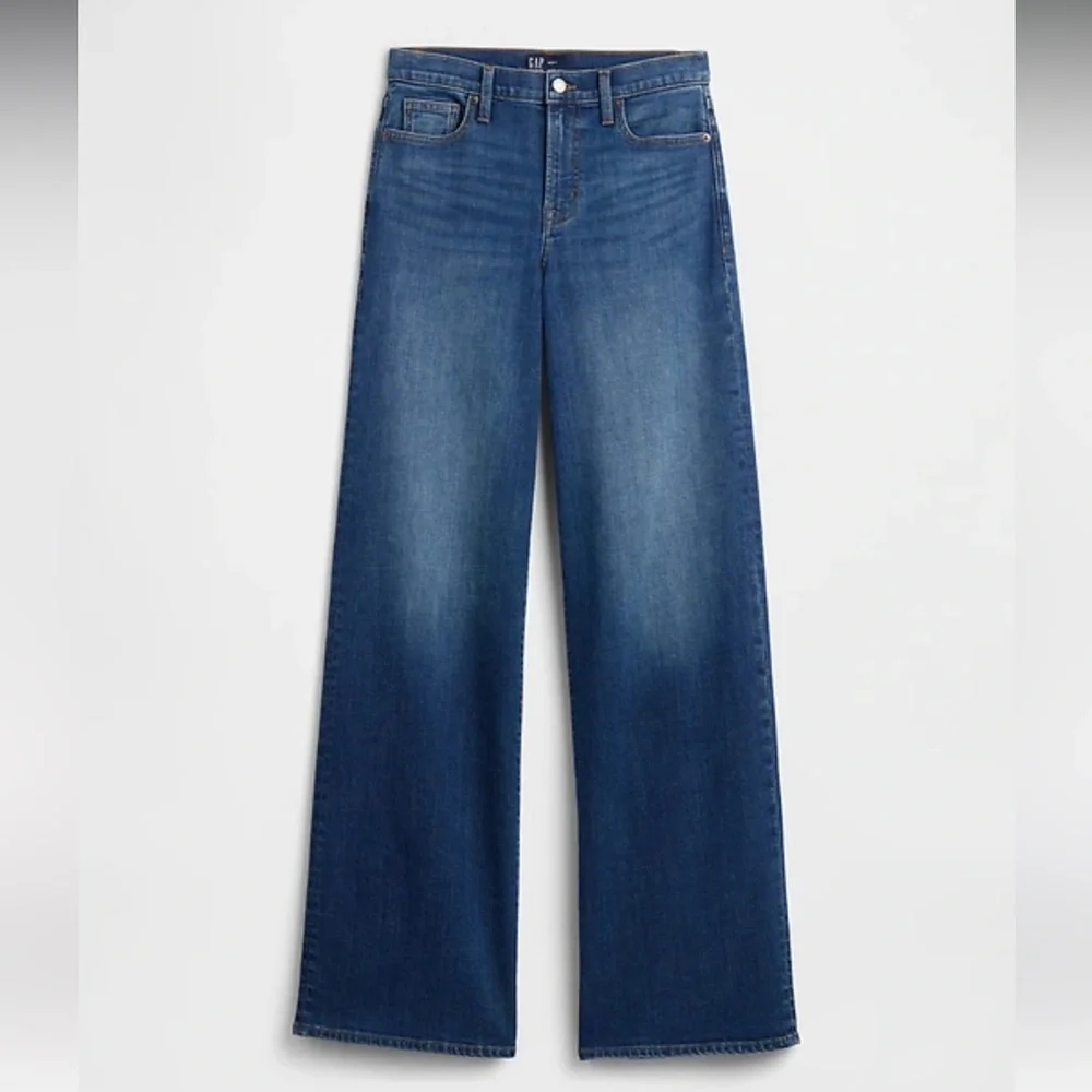 Gap NWT Mid Rise Wide Leg Jeans Size 29 Regular in Dark Wash - Picture 5 of 12